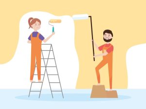 Exterior Stucco Repair and Painting in marietta